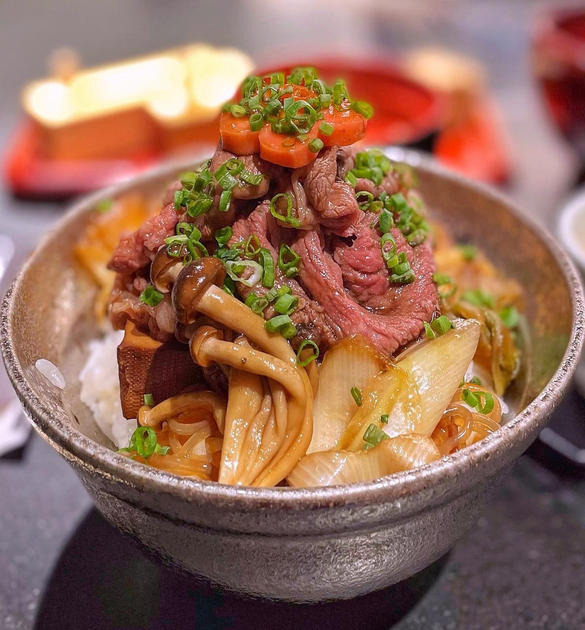 Beef Sukiyaki Don Keisuke — Table-Cooked Donburi