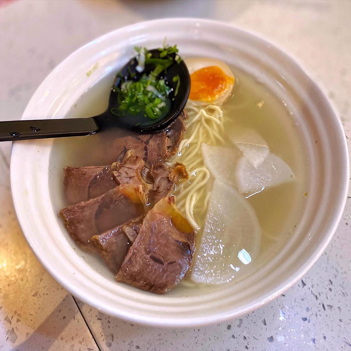 Braised Beef Shank Noodle with Beef Bone Soup Base 🍜