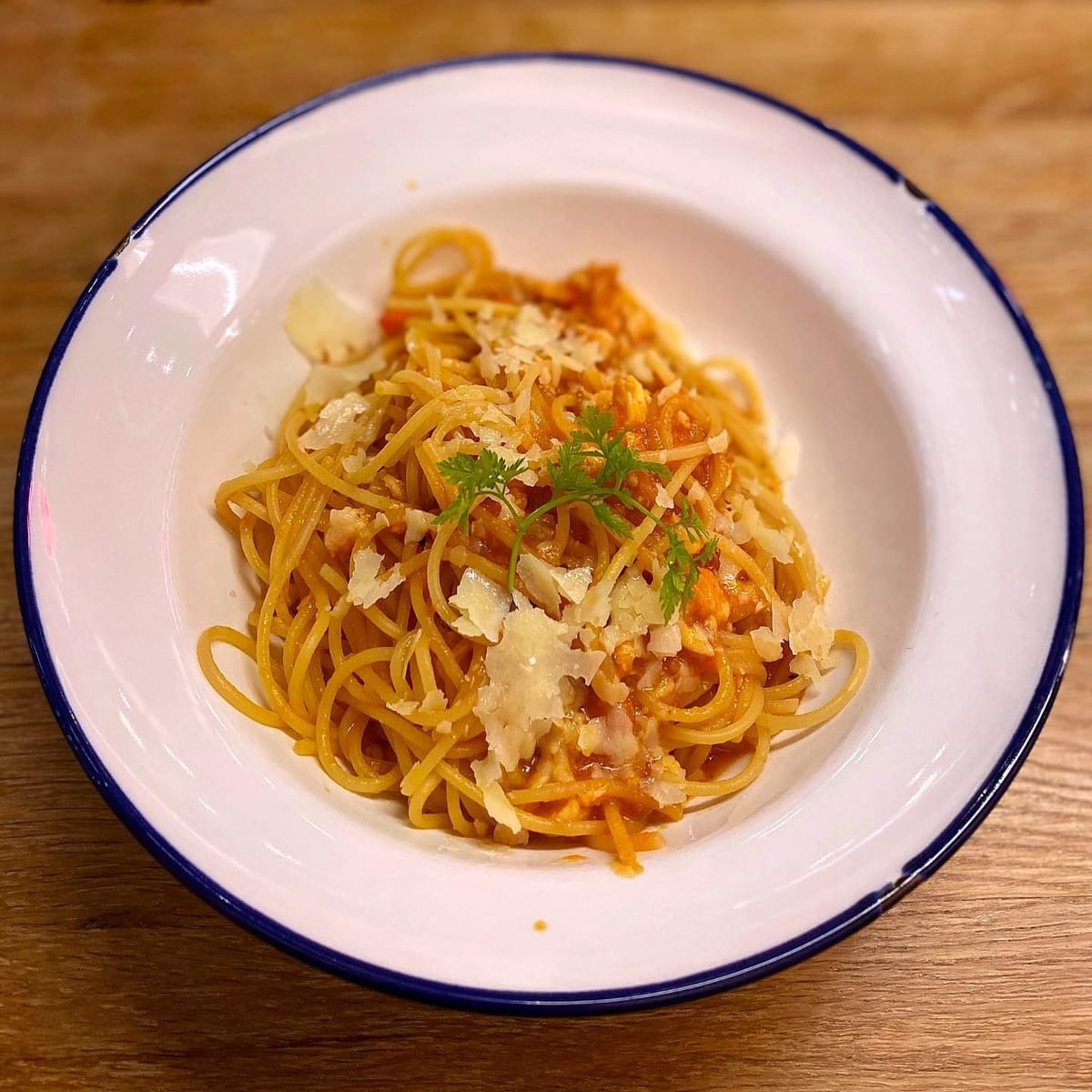 Spicy Pomodoro Crab Pasta 🦀