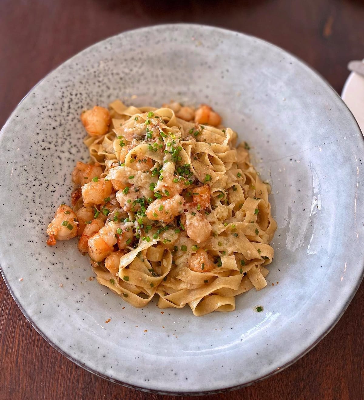 Seared Prawn Mentaiko Pasta 🦐