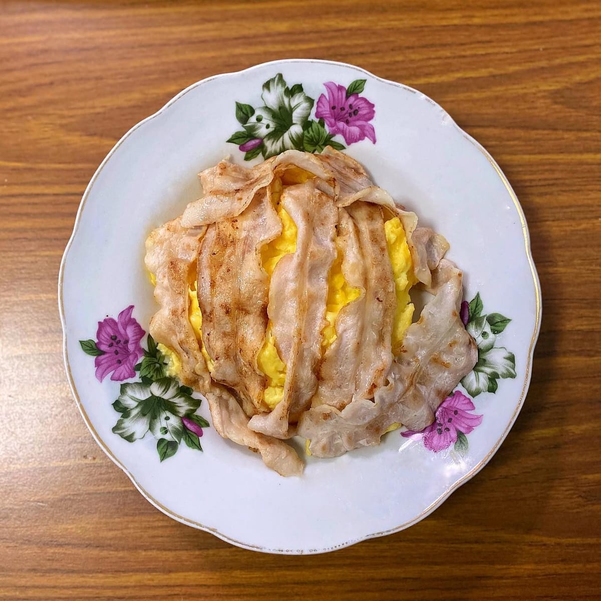 Omurice with Pork Belly 🥓