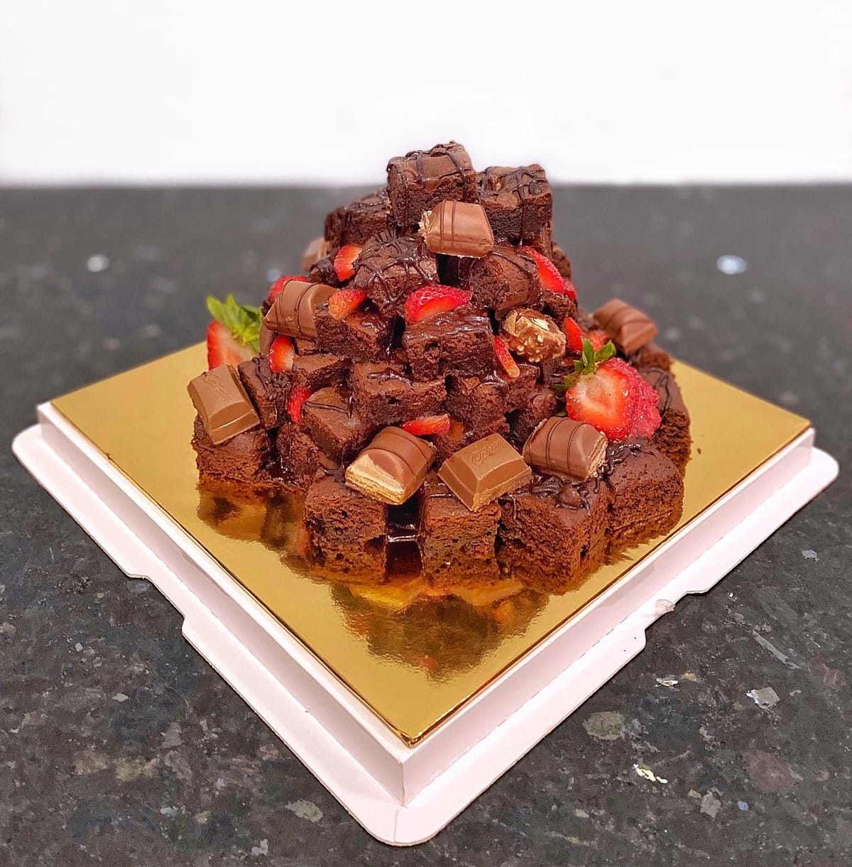 Thebrownieman — Decadent Chocolate Brownie Tower