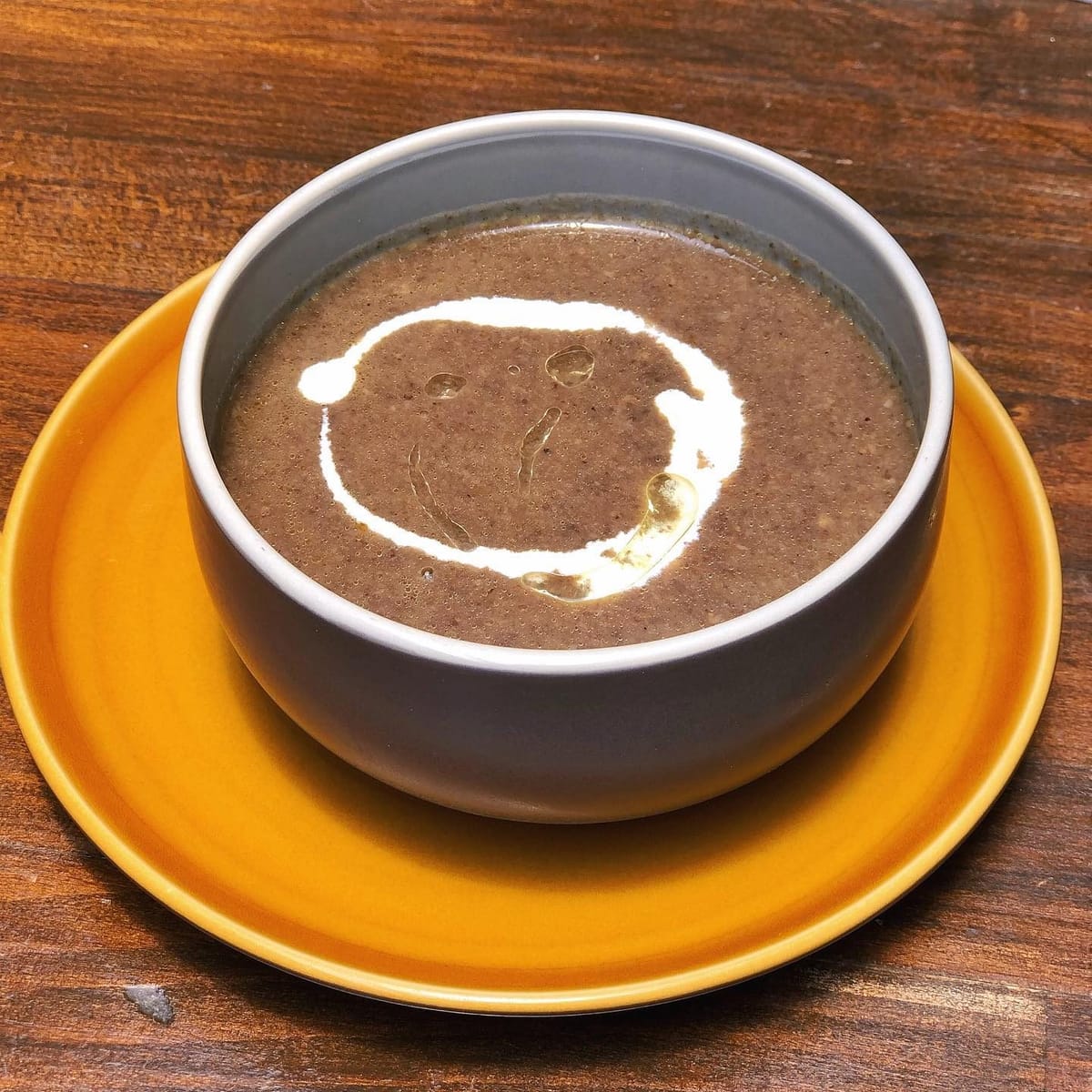 Mushroom Soup with Truffle Oil 🍄