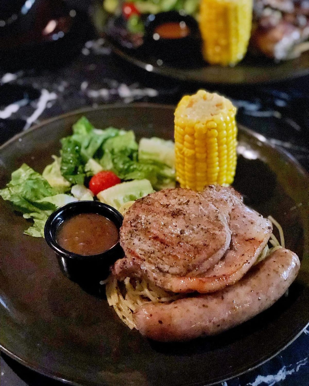 Pork Chop & Pork Bratwurst🍖