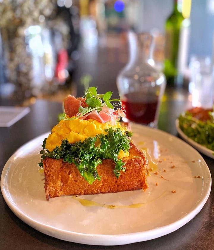 Elixir Coffee and Wine — Truffle Eggs Prosciutto