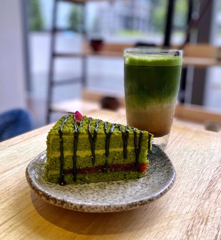 Matcha Azuki & Iced Matcha Hojicha Latte