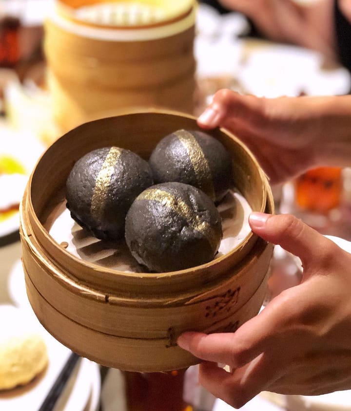 Steamed Salted-Egg Yolk Black Custard Bun