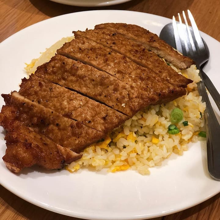 Loveeee their fried rice with pork cutlet! Gotta order it whenever you